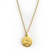 Collier médaille Vierge du Mont Carmel 18 mm et chaîne forçat en plaqué or - Colliers et sautoirs Godsavetheking