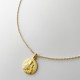 Collier médaille Vierge du Mont Carmel 18 mm et chaîne forçat en plaqué or - Colliers et sautoirs Godsavetheking