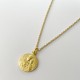 Collier médaille Vierge du Mont Carmel 18 mm et chaîne forçat en plaqué or - Colliers et sautoirs Godsavetheking