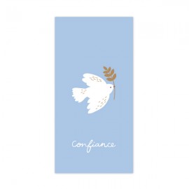 Signet religieux bleu Esprit-Saint et son rameau de confiance - Signets religieux papeterie religieuse Godsavetheking