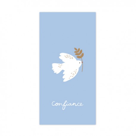 Signet religieux bleu Esprit-Saint et son rameau de confiance - Signets religieux papeterie religieuse Godsavetheking