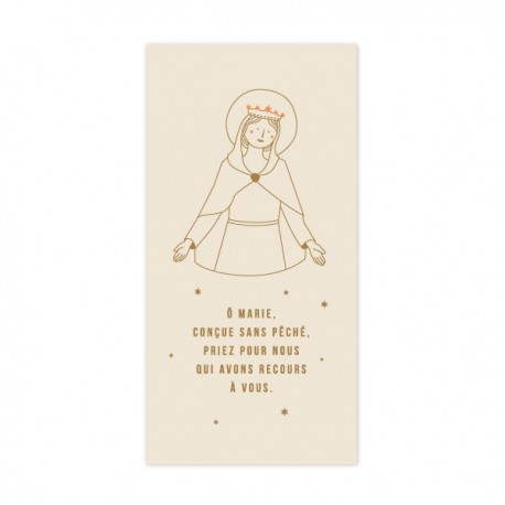 Signet religieux Ô Marie conçue sans pêché, priez pour nous qui avons recours à vous - Signets religieux papeterie religieuse...