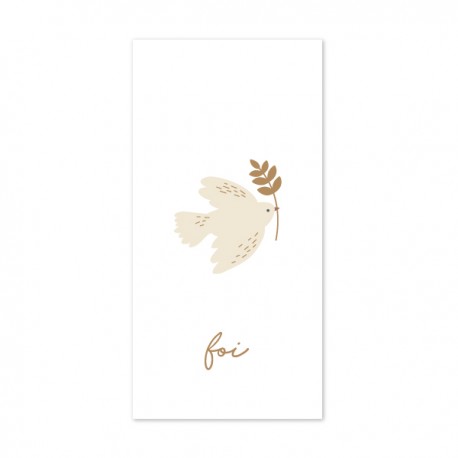 Signet religieux blanc Esprit-Saint et son rameau de foi - Signets religieux papeterie religieuse Godsavetheking