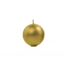 Bougie ronde Or - 6 cm - Bougies neuvaine ou veilleuse objets religieux God save the king