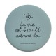 Miroir de poche avec citation de Sainte Mère Teresa "La vie est beauté" diamètre 7,5 cm - Sacs, pochettes et miroir de poche ...