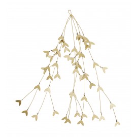 ♥ Suspension rameau d'olivier en métal doré 60 cm