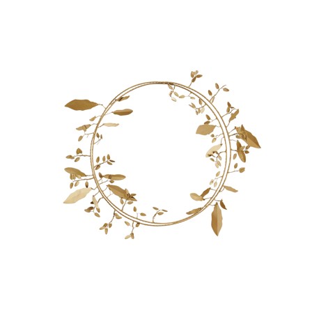♥ Couronne de l'avent décorative métal doré 35 cm - Décoration de Fête Godsavetheking
