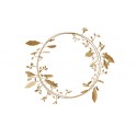 ♥ Couronne de l'avent décorative métal doré 35 cm
