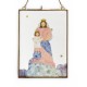 Cadre Notre-Dame des Victoires – Laiton doré & reproduction aquarelle 21 x 29 cm - Cadres religieux objets religieux God save...