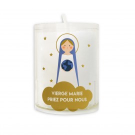 Bougie veilleuse Vierge Marie priez pour nous - 20 heures - Bougies neuvaine ou veilleuse objets religieux God save the king
