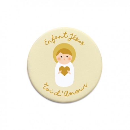 Magnet Enfant Jésus Roi d'Amour 5,6 cm - Magnets objets religieux God save the king