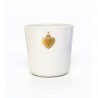 Timbale blanche en porcelaine demi-emaillée Sacré-Cœur - Porcelaine objets religieux God save the king