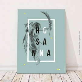 Affiche Hosanna Ange et rameau d'olivier - 29,7 x 42 cm