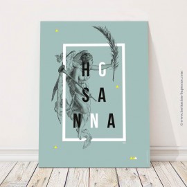 Grande Affiche Hosanna Ange et rameau d'olivier - 29,7 x 42 cm