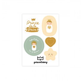 Autocollants Jésus prince de la Paix - 5 stickers - Livres, coloriages et Activités papeterie religieuse Godsavetheking