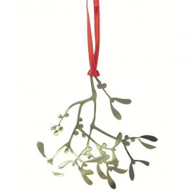 ♥ Branche de gui dorée à suspendre