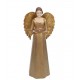 Statue d'Ange Porte-Bougie Ailes Dorées - 36 cm