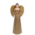 ♥ Statue Ange de lumière doré avec ailes dorées – Porte-Bougie – 36 cm