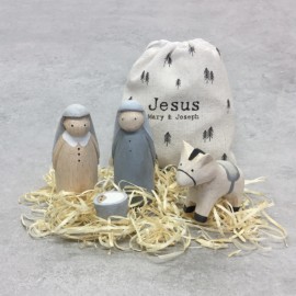 Mini Crèche de Noël en bois - Nouveautés Godsavetheking