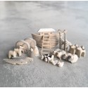 ♥ Petite Arche de Noé en Bois Naturel avec 20 figurines en bois