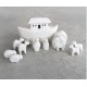 Petite Arche de Noé en porcelaine avec 10 personnages - Nouveautés Godsavetheking