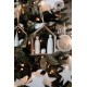 Suspension Crèche de Noël en porcelaine et bois