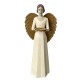 Statue d'Ange crème Porte-Bougie Ailes Dorées - 36 cm