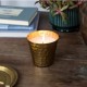 ♥ Bougie Dorée en métal martelé, lumière de fêtes – Parfum Vanille - Accueil Godsavetheking