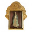 ♥ Cadre vitrine avec Vierge priante - 24 cm