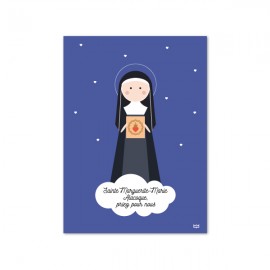 Carte Sainte Marguerite Marie Alacoque, messagère du Coeur de Jésus - Images et cartes religieuses papeterie religieuse Godsa...