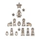Crèche en bois avec 16 personnages à suspendre - Crèches de Noël objets religieux God save the king