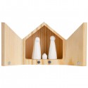 ♥ Mini Crèche de Noël en porcelaine et sa boîte en bois