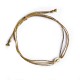 Bracelet médaille Vierge Marie plaqué or avec ses fils dorés et ocre - Taille réglable - Bracelets religieux femme Godsavethe...