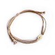 Bracelet médaille Vierge Marie plaqué or avec ses fils dorés et rose - Taille réglable - Bracelets religieux femme Godsavethe...