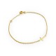 Bracelet chaîne avec croix en plaqué or - Bracelets religieux femme Godsavetheking