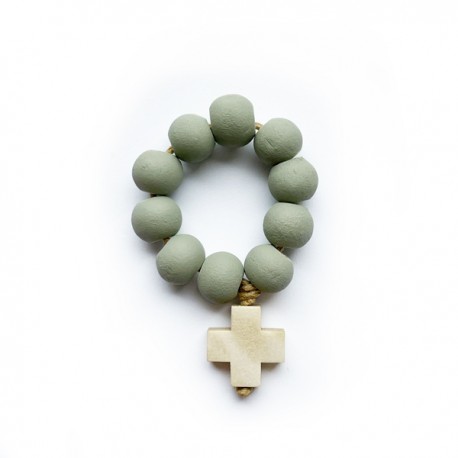 Dizainier artisanal en perles de bois - Chapelet en bois objets religieux God save the king