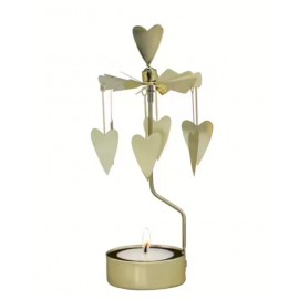 ♥ Bougeoir carrousel Cœurs dorés