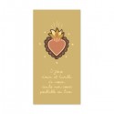 Signet religieux Sacré-Cœur « Ô Jésus, doux et humble de cœur » – ocre