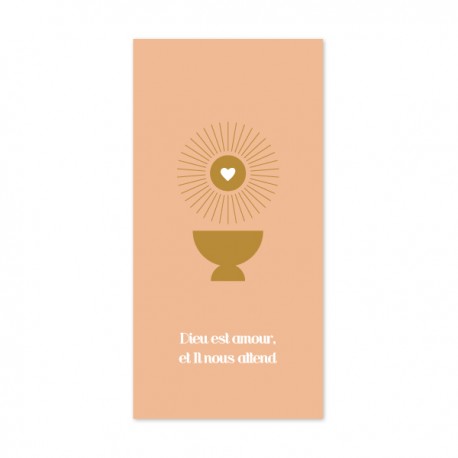 Signet de Communion "Dieu est amour, et il nous attend" - Signets religieux papeterie religieuse Godsavetheking