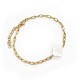 ♥ Bracelet croix en nacre et chaîne forçat - taille réglable - Bracelets religieux femme Godsavetheking
