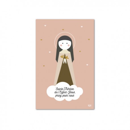 Carte prière Sainte Thérèse de Lisieux - Images et cartes religieuses papeterie religieuse Godsavetheking