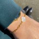 ♥ Bracelet croix en nacre et chaîne forçat - taille réglable - Bracelets religieux femme Godsavetheking