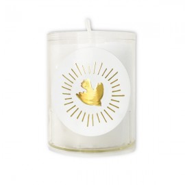 Bougie veilleuse Esprit-Saint Or - durée 20 heures - Bougies neuvaine ou veilleuse objets religieux God save the king