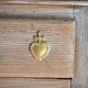 ♥ Clou décoratif laiton doré Sacré-Cœur croix