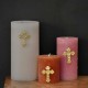 ♥ Clou décoratif laiton doré Croix cœur