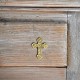 ♥ Clou décoratif laiton doré Croix cœur