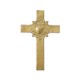 ♥ Croix murale Cœur laiton doré - 10 cm