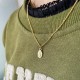 ♥ Collier chaîne boule et médaille miraculeuse en Or 14 carats