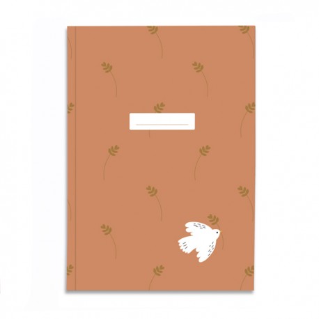 Carnet Esprit Saint – terracotta & rameau d’olivier doré – 14,8 x 21 cm, 80 pages - Carnets et bloc notes papeterie religieus...