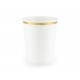 Gobelets jetables blancs et dorés en carton doré 26 cl - Lot de 6 - Décoration de Fête Godsavetheking